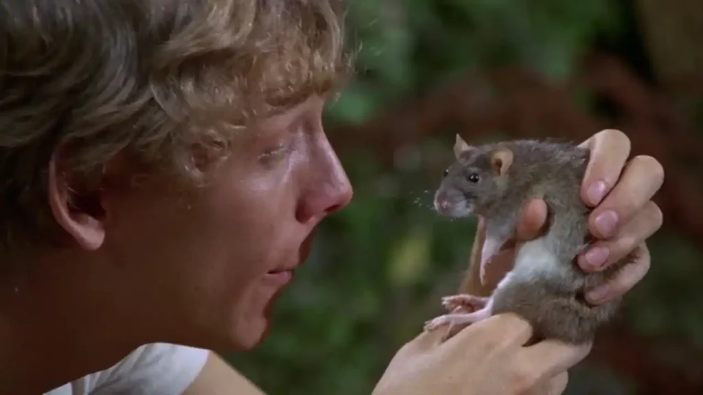 Bruce Davison mit einer Ratte