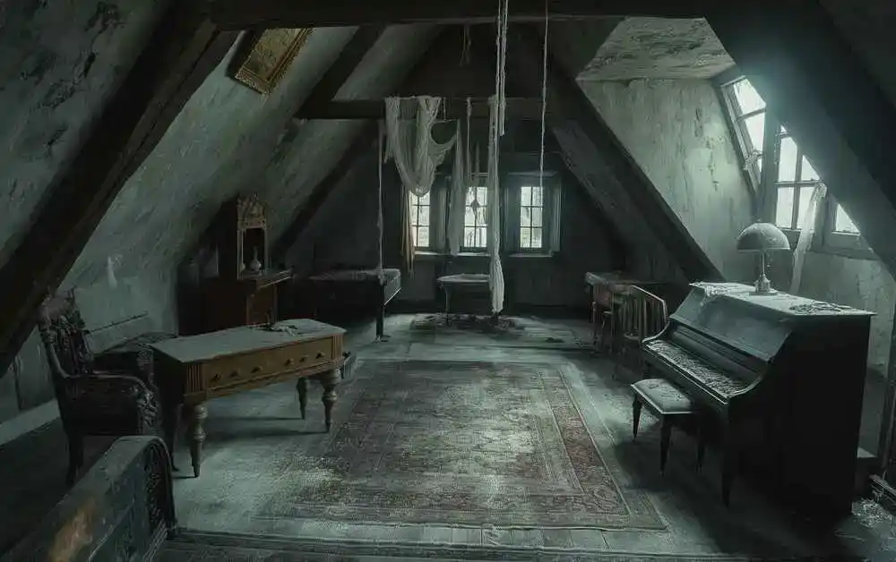 Ein alter unheimlicher Dachboden