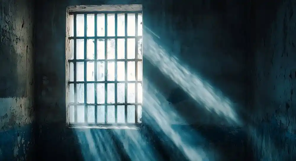 Ein Gefängnisfenster
