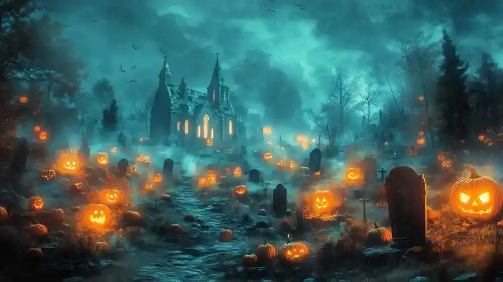 Halloween mit Kürbissen