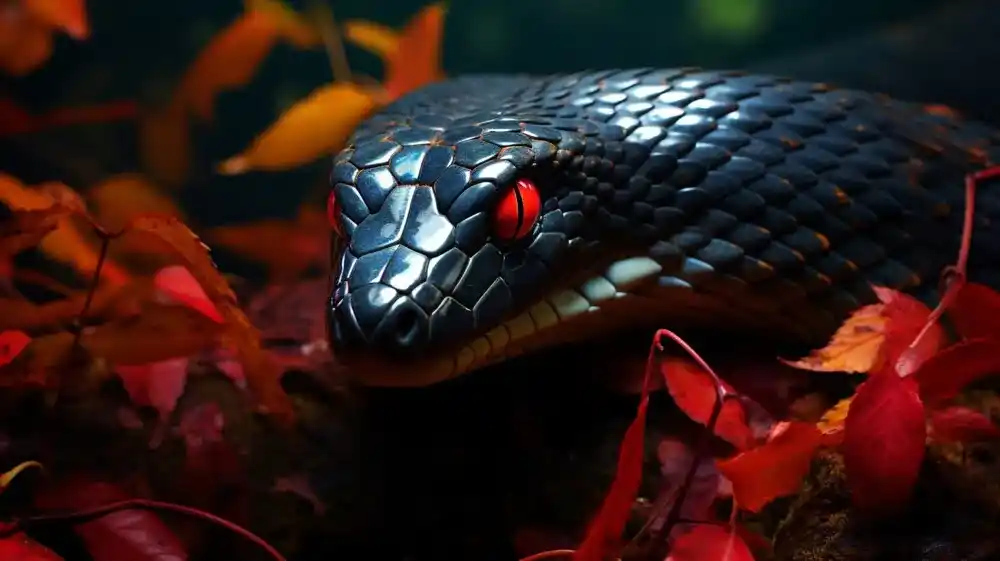 Eine schwarze Schlange