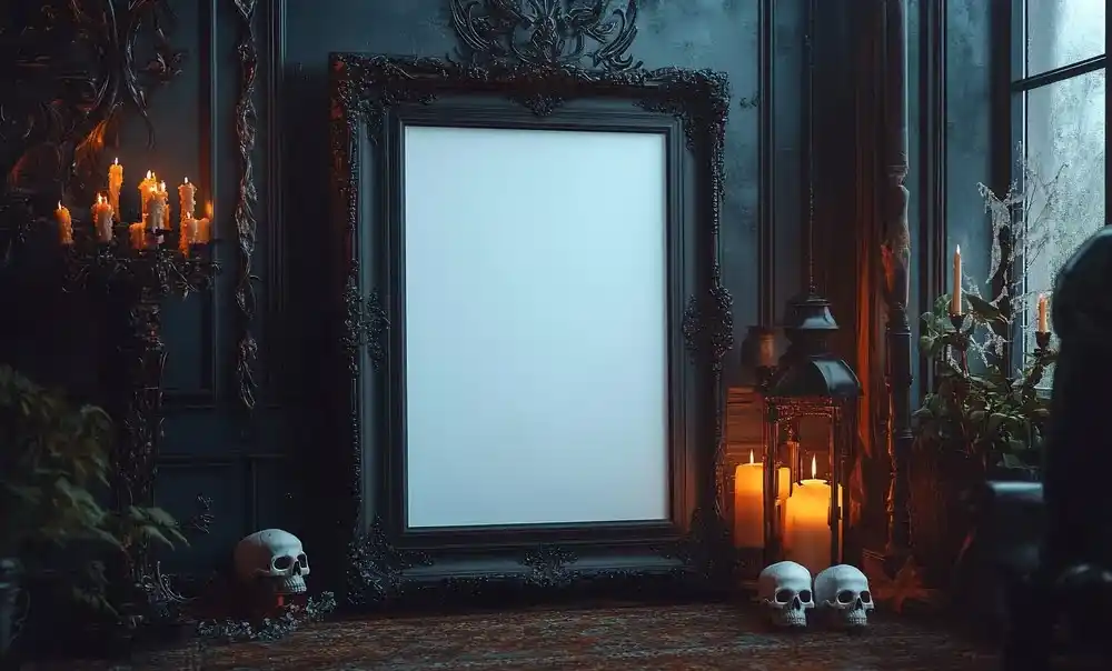 Ein Zimmer mit einem Spiegel