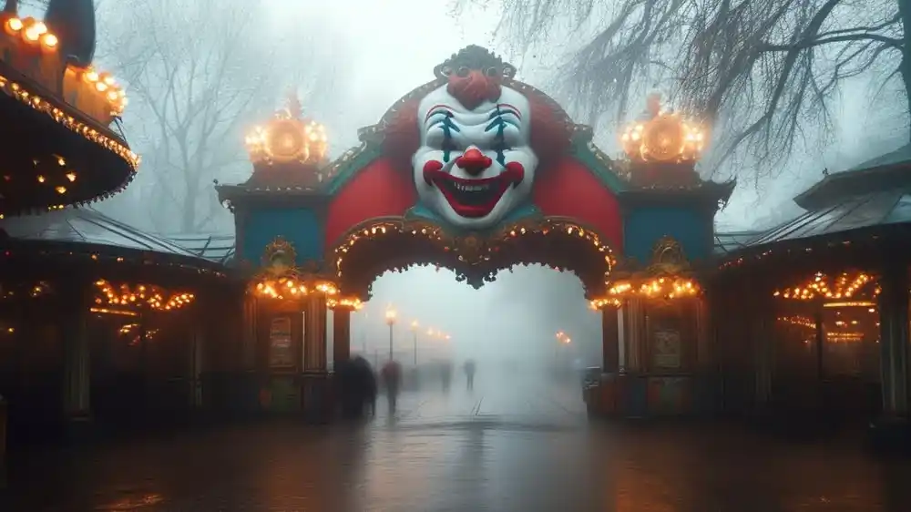 Der Eingang eines Vergnügungsparks