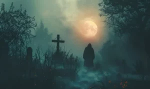 Eine Gestalt in dem Hörspiel Der Leichendieb