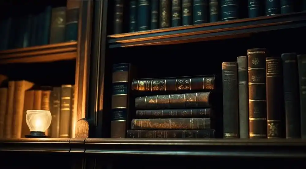 Bücher in einer Bibliothek