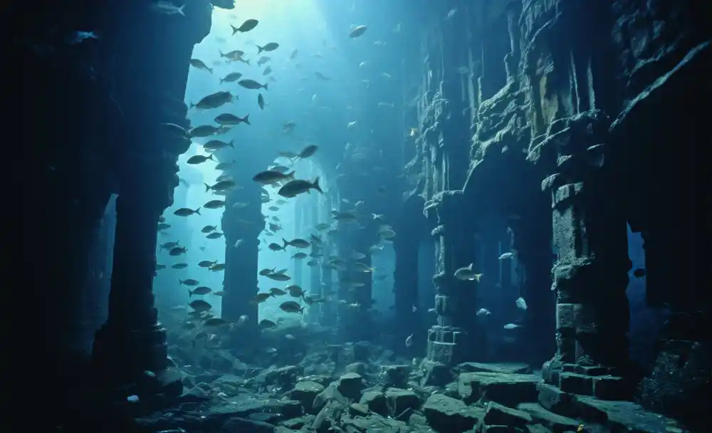 Eine Stadt unter Wasser