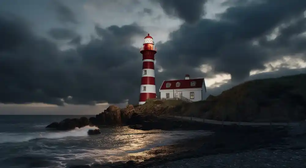 Die Geschichte "Das weiße Schiff": Ein Leuchtturm