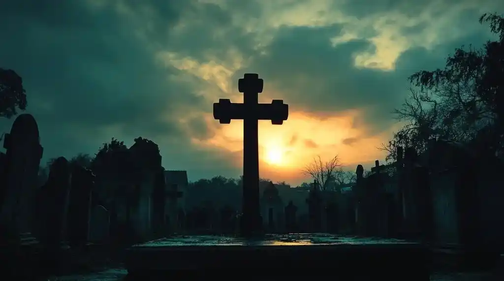 Ein Grabkreuz