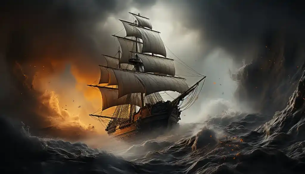 Ein Schiff im Sturm