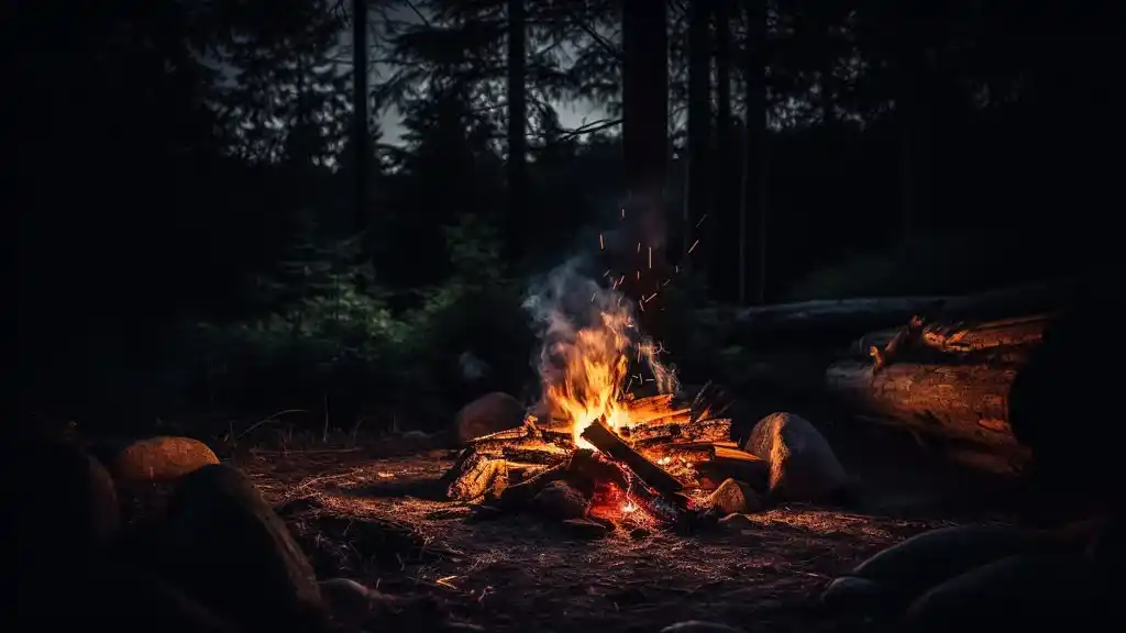 Der unsichtbare Feind: Horror - Geschichte (4 Kapitel) Ein nächtliches Lagerfeuer