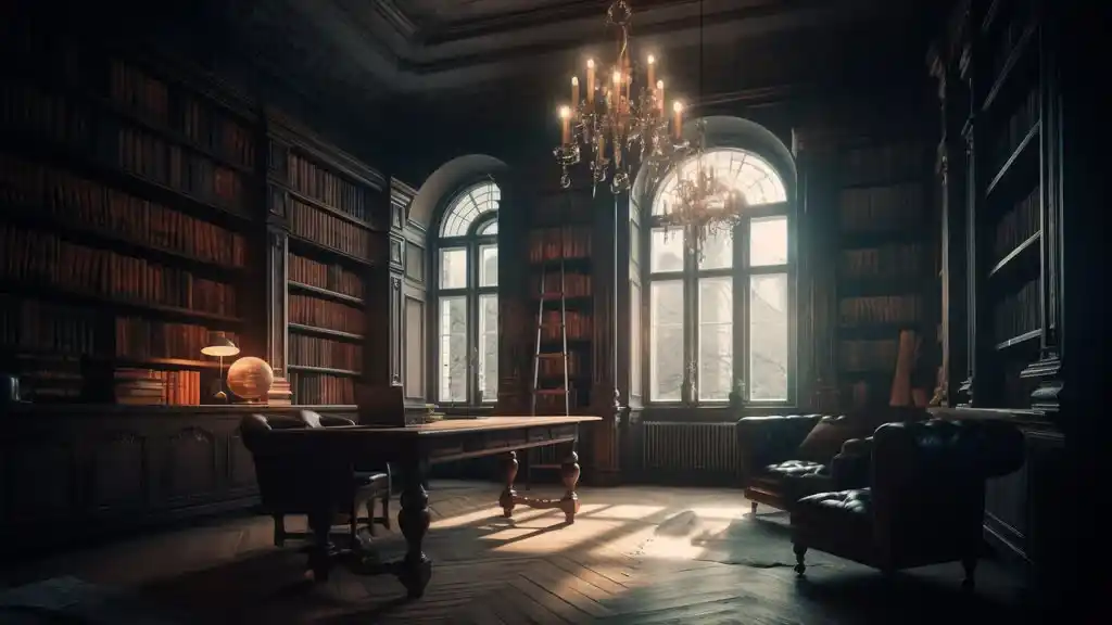 Ein großes Arbeitszimmer