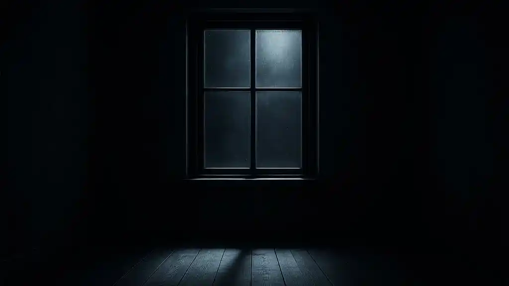 Ein dunkles Fenster