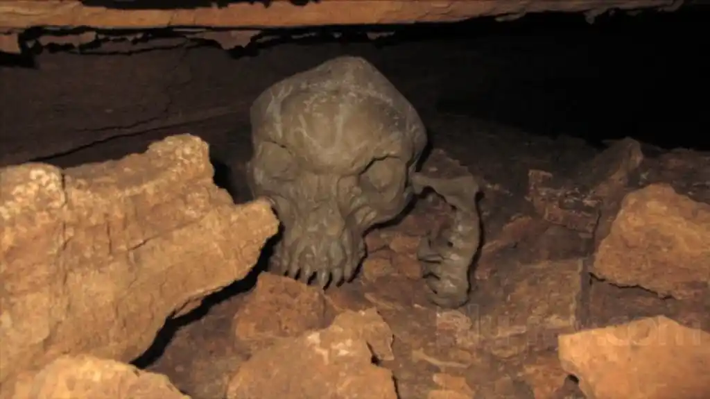 Der Schädel in der Höhle