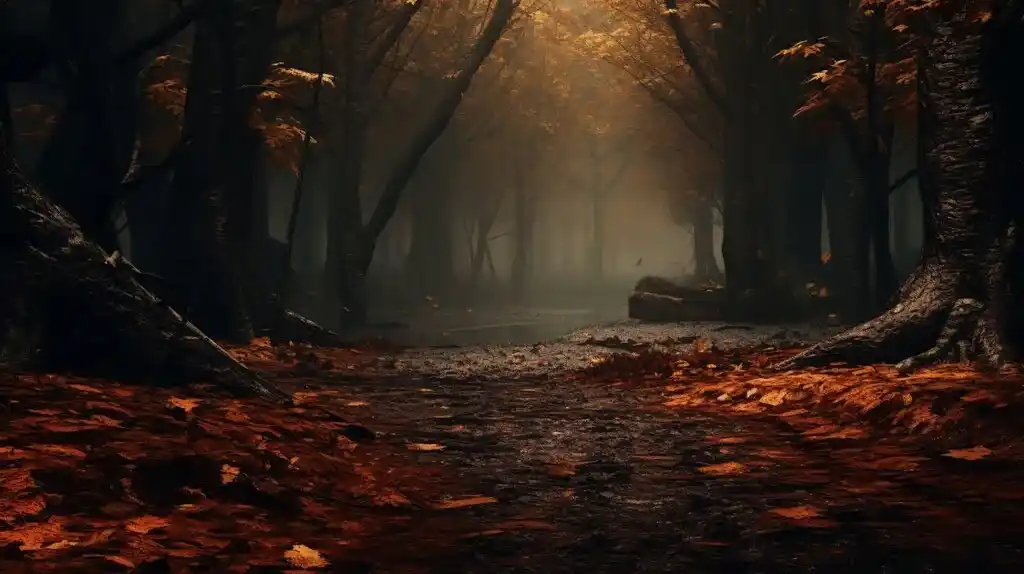 Der Untergang des Hauses Usher: Packende Story (8 Kapitel) Ein Wald im Herbst