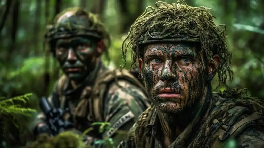 Getarnte Soldaten