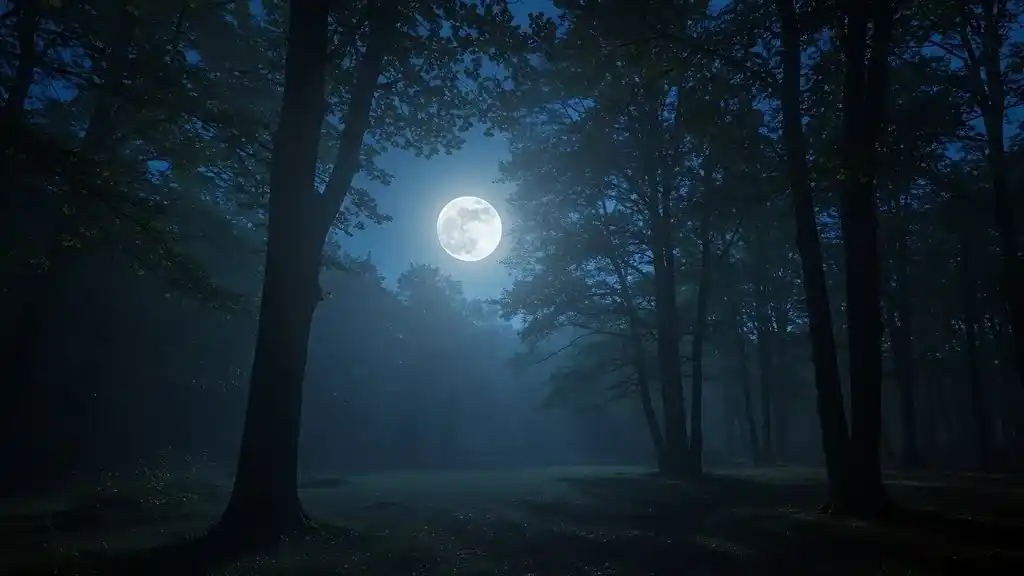 Ein nächtlicher Wald