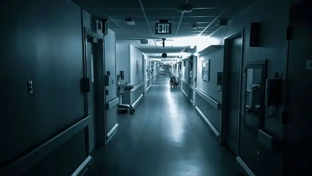 Die Leichenhalle: Spannende Grusel - Geschichte (4 Kapitel) Ein Krankenhausflur