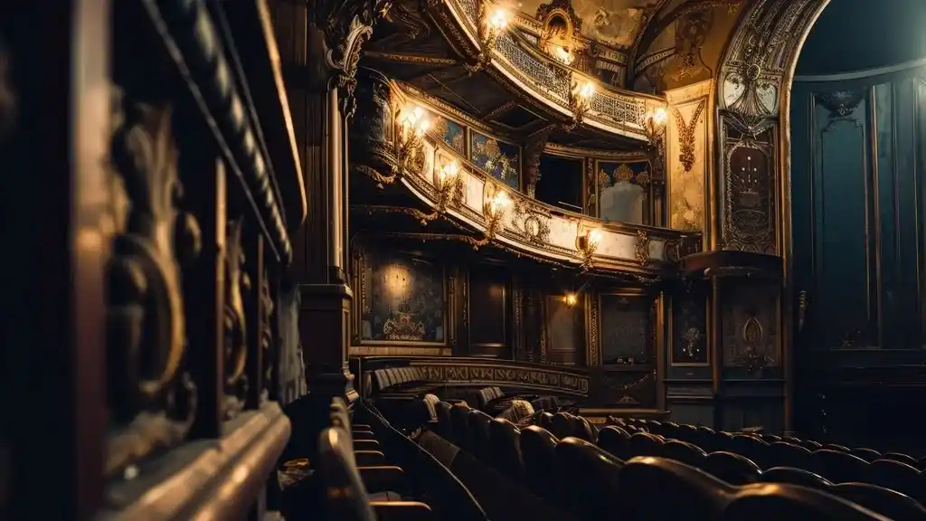Ein beleuchteter Konzertsaal
