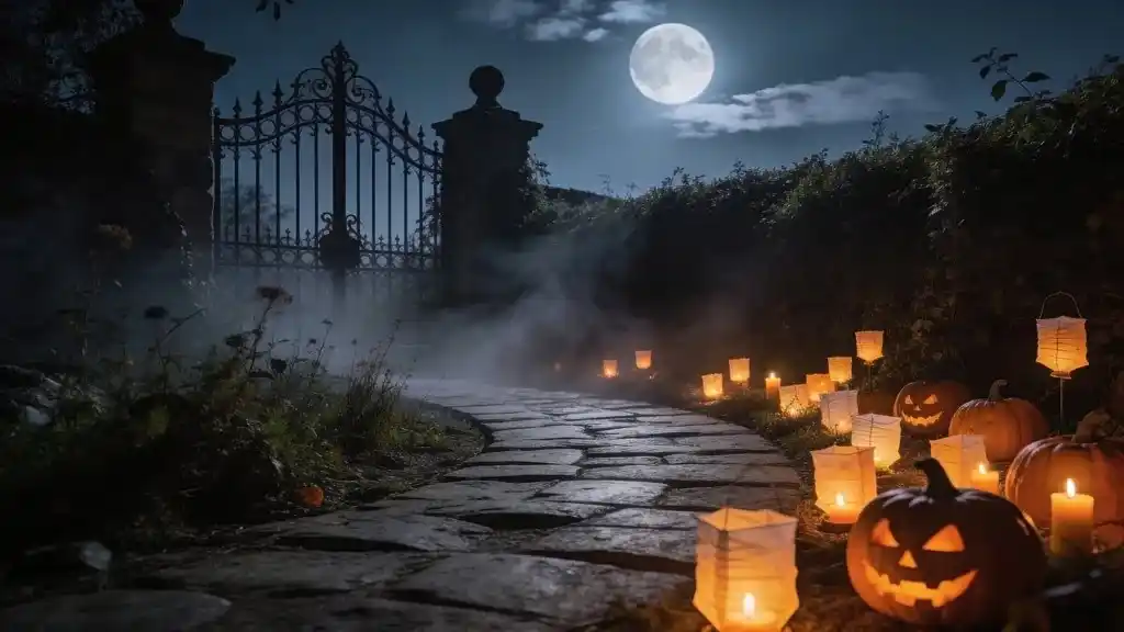 Ein Tor bei Vollmond